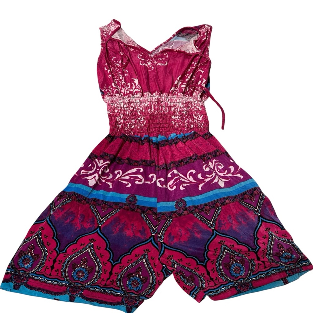 Pink and Blue  Romper